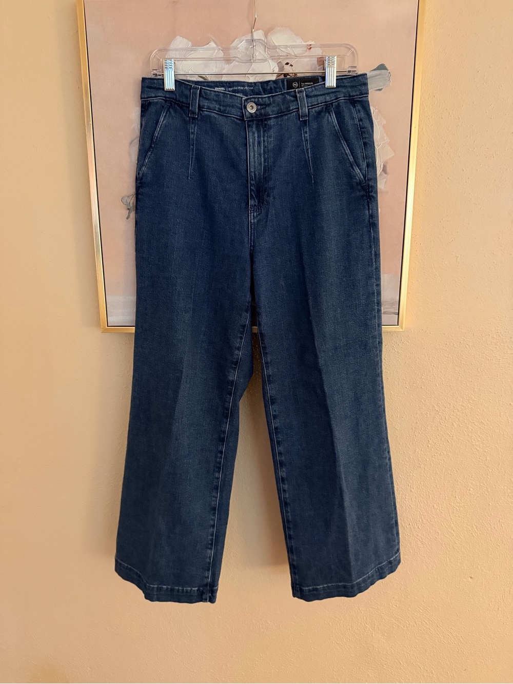 AG Adriano Goldschmied Daniel High-Rise Wide Leg Crop Jeans | Size 28 |